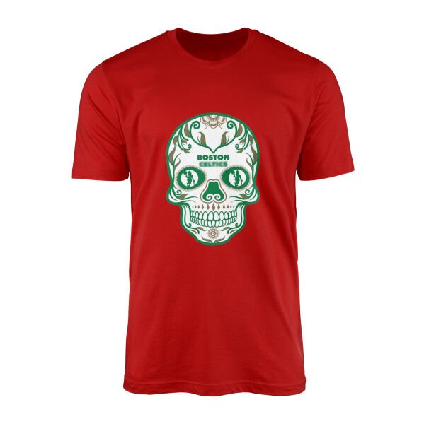 Boston Skull Tişört S - Kırmızı
