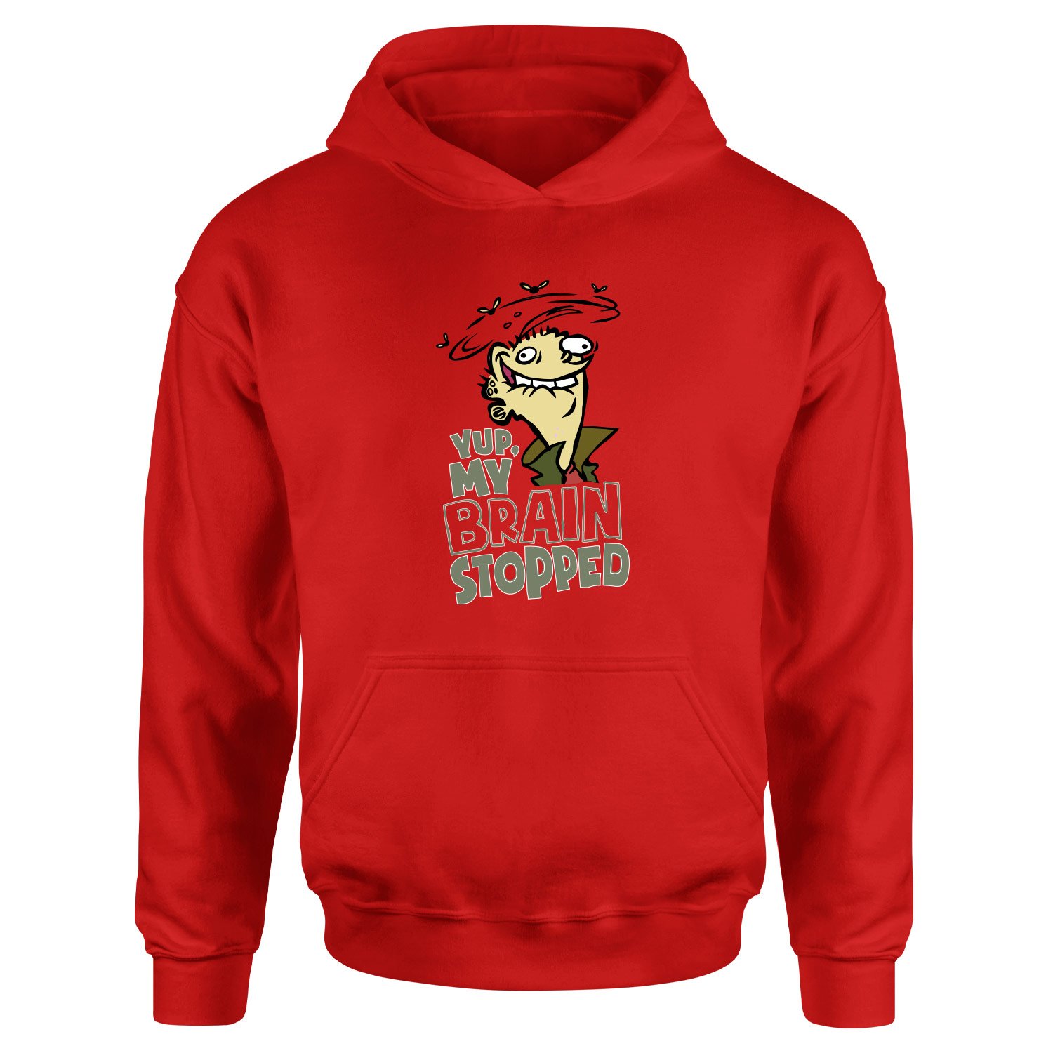 Yup, My Brain Stopped Hoodie XL - Kırmızı