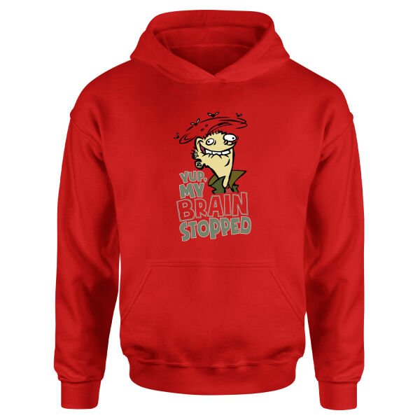 Yup, My Brain Stopped Hoodie XL - Kırmızı