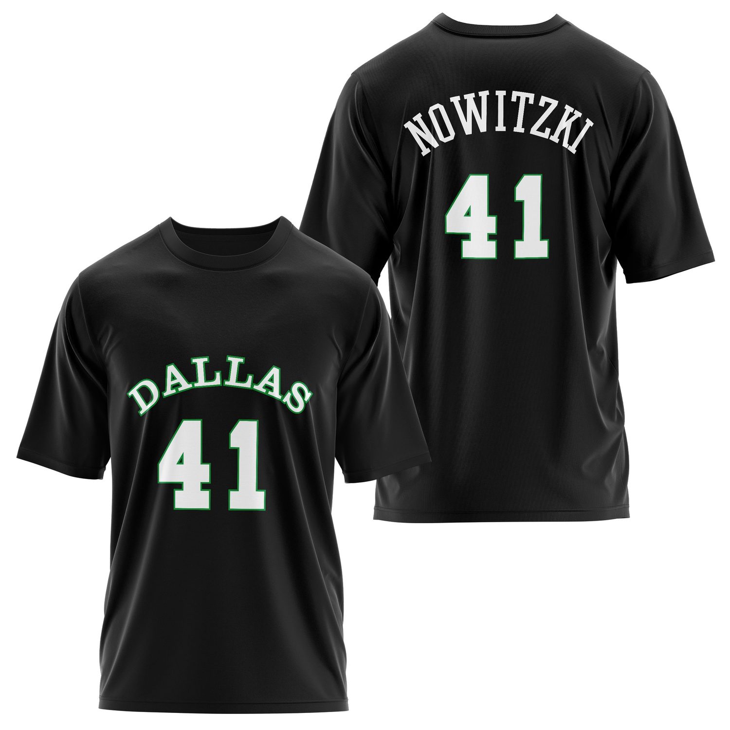 Dirk Nowitzki 41 Forma Oversize Tişört L - Siyah