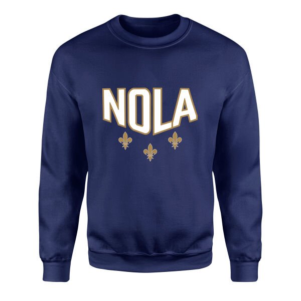 Fleur-de-lis New Orleans Sweatshirt XL - İndigo Mavisi