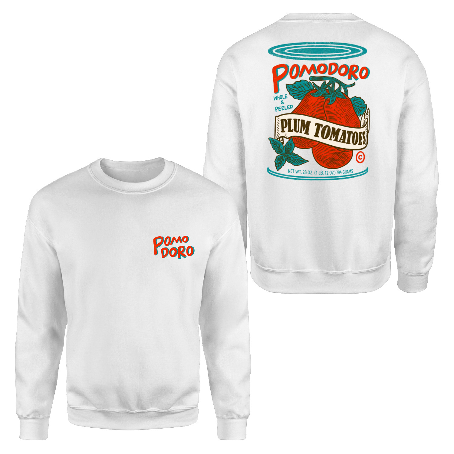 Pomodoro Whole & Peeled Sweatshirt XL - Beyaz