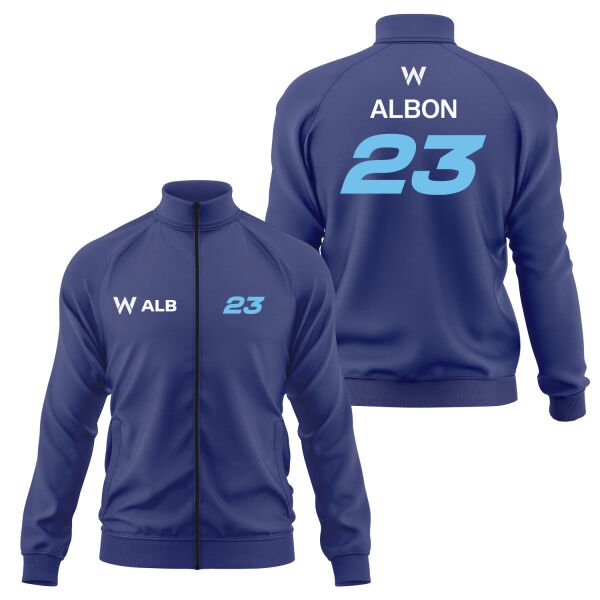 Alexander Albon 23 Driver Basic Fermuarlı Sweatshirt M - İndigo Mavisi