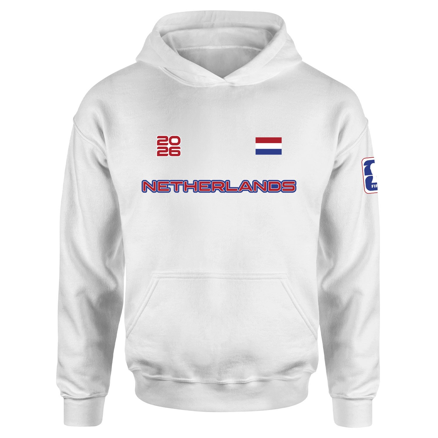 Hollanda 2026 Hoodie S - Beyaz