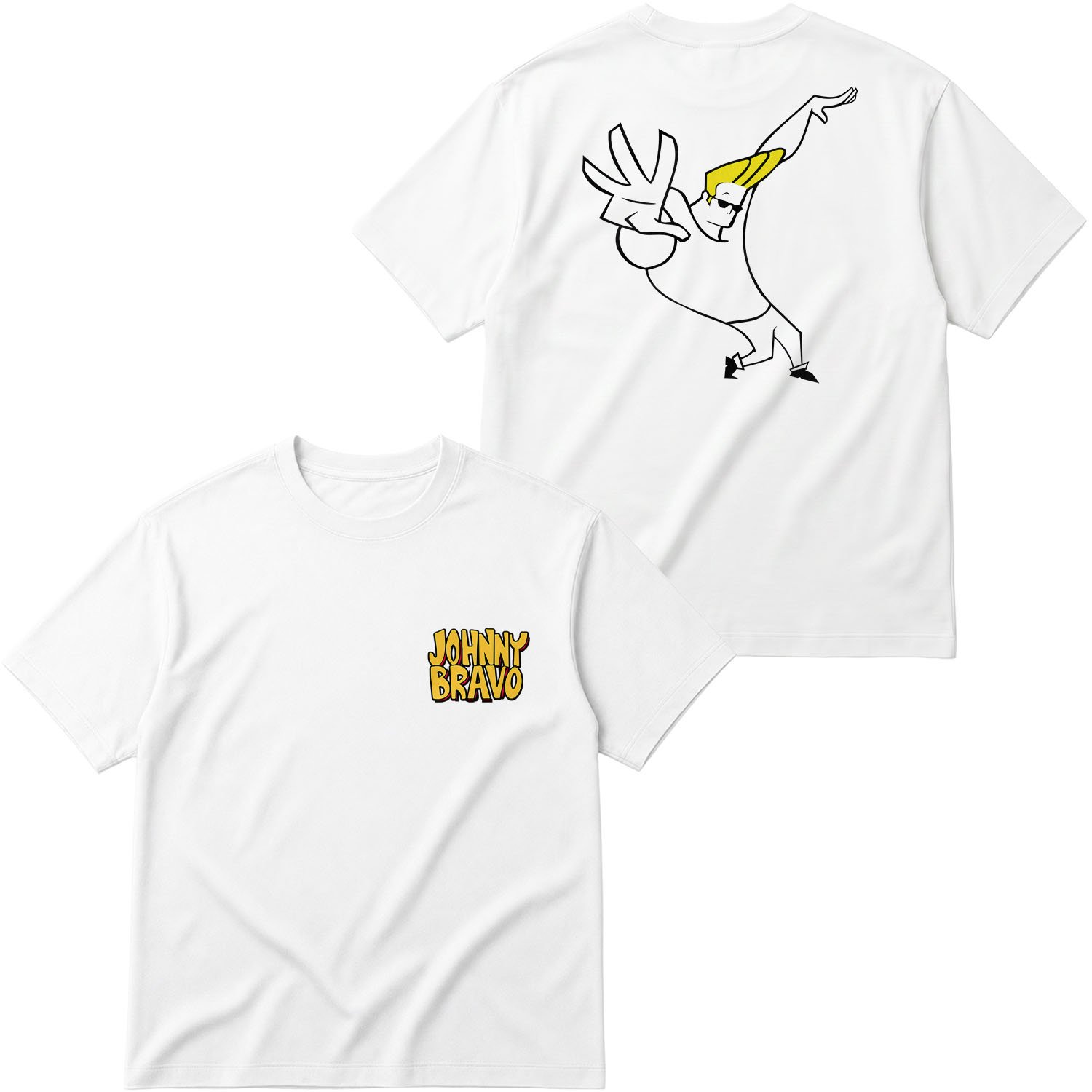 Man I’m Pretty | Johnny Bravo Oversize Tişört M - Beyaz