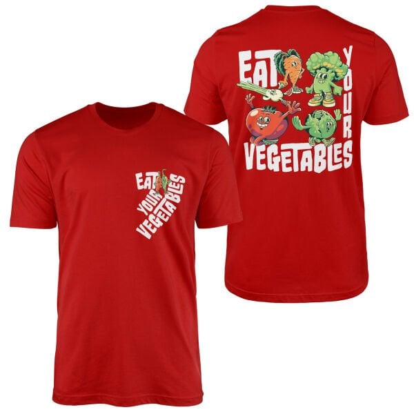 Eat Your Vegetables Tişört S - Kırmızı