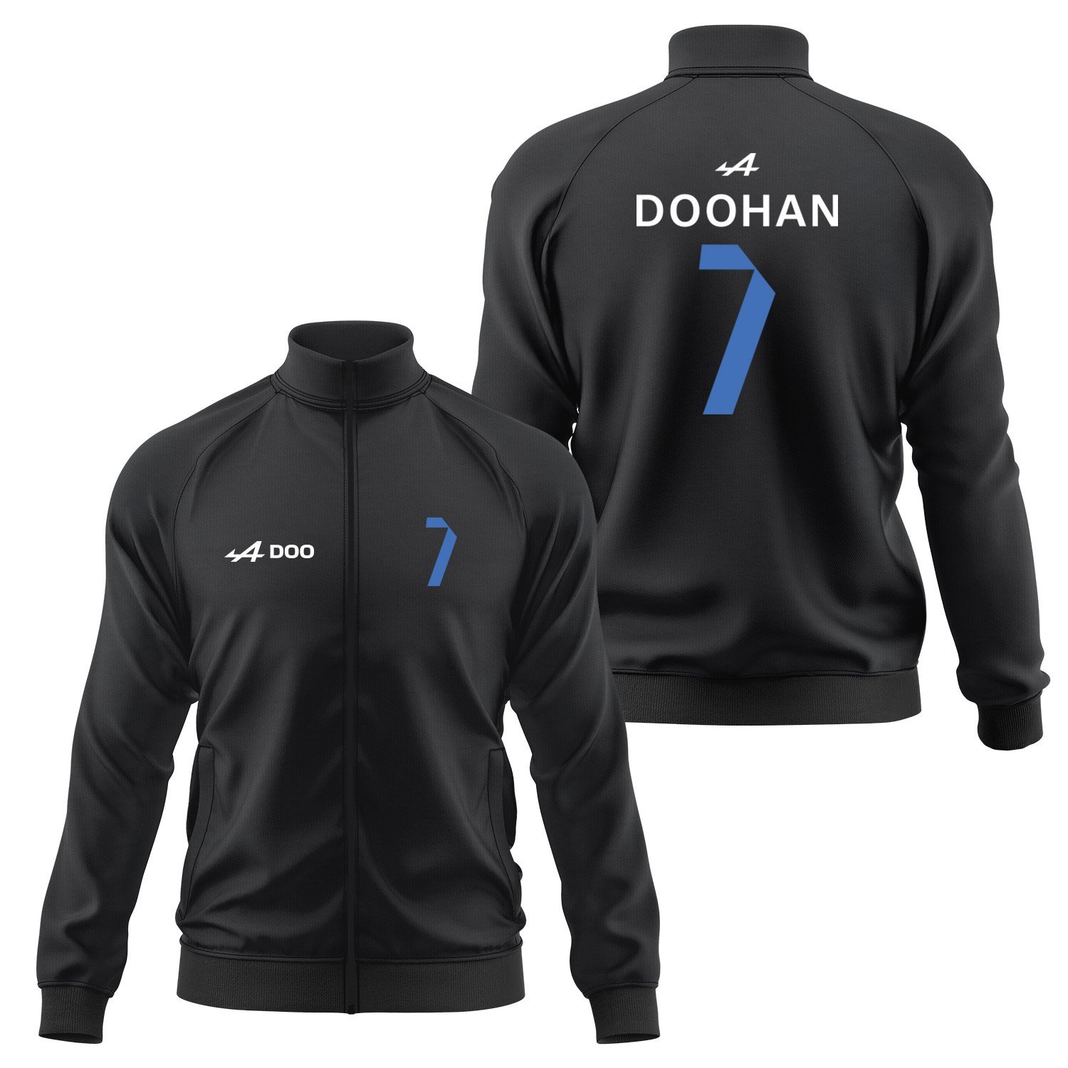 Jack Doohan 7 Driver Basic Fermuarlı Sweatshirt M - Siyah | OUTLET
