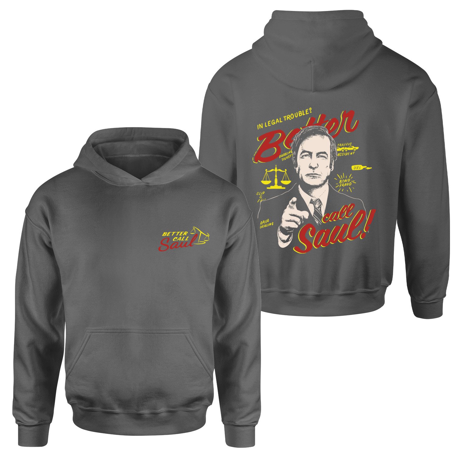 Call Saul Goodman | Better Call Saul Hoodie XL - Füme