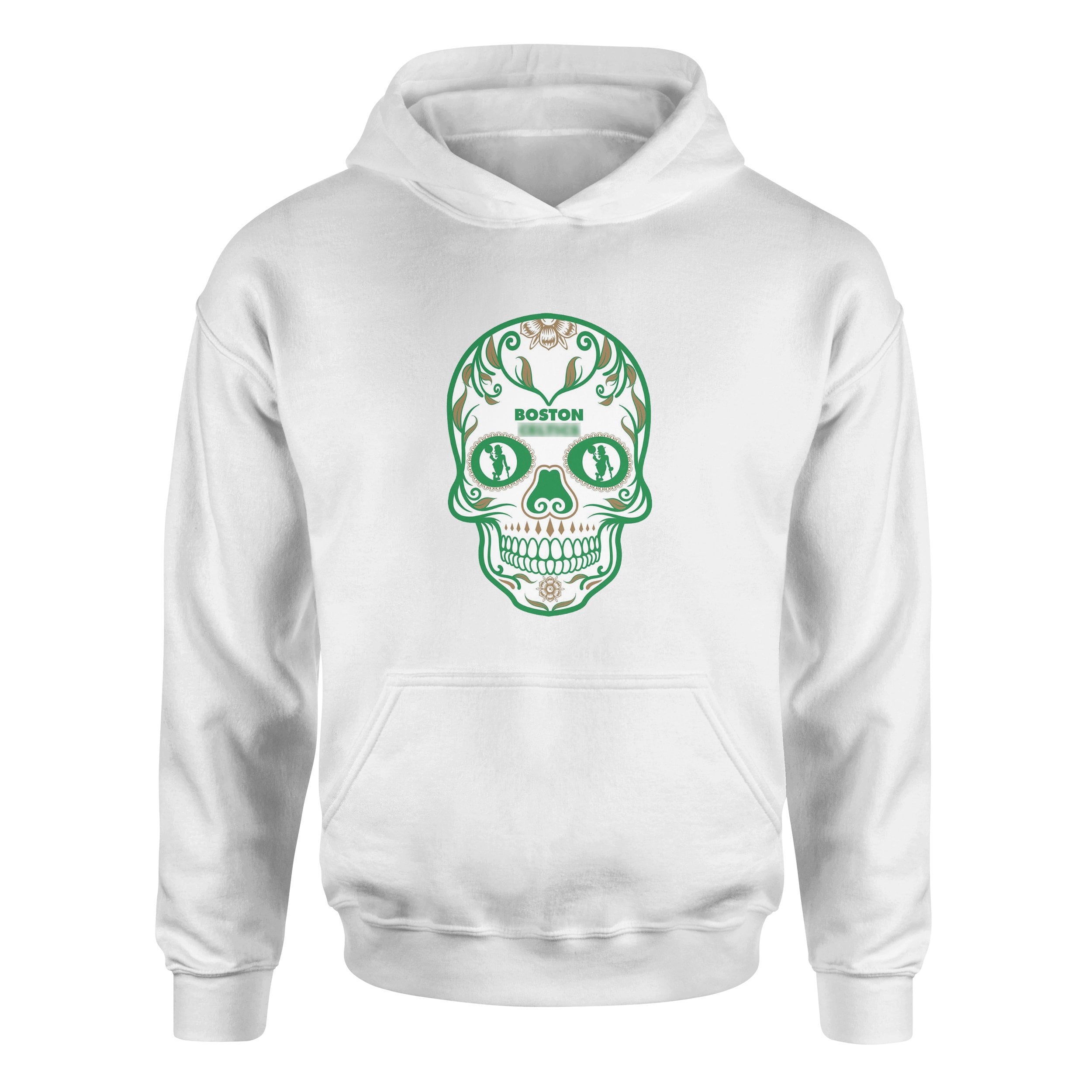 Boston Skull Hoodie S - Beyaz