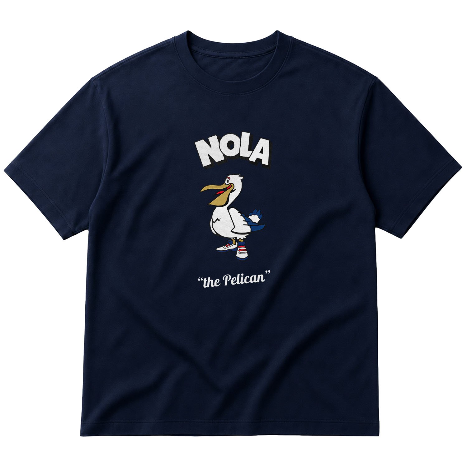 NOLA Cartoon Oversize Tişört XL - İndigo Mavisi