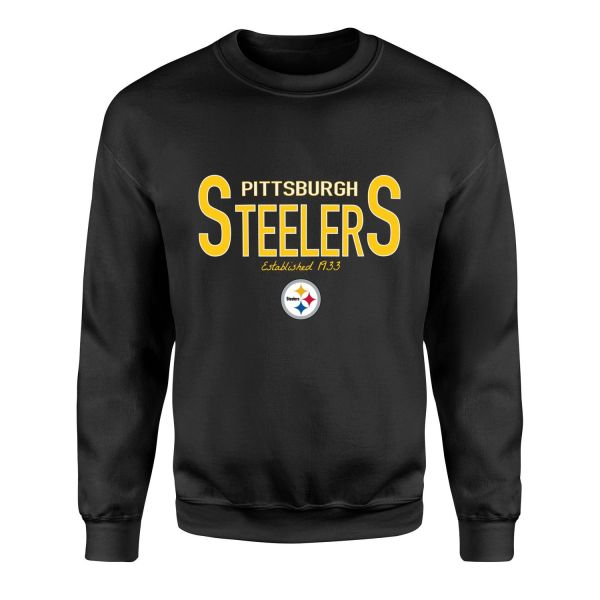 Pittsburgh Steelers Established 1933 Sweatshirt M - Siyah