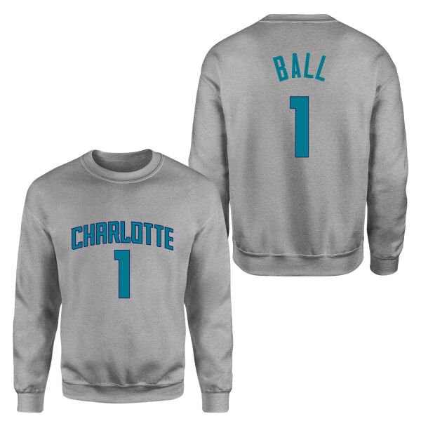 Lamelo Ball 1 Charlotte Forma Sweatshirt S - Gri