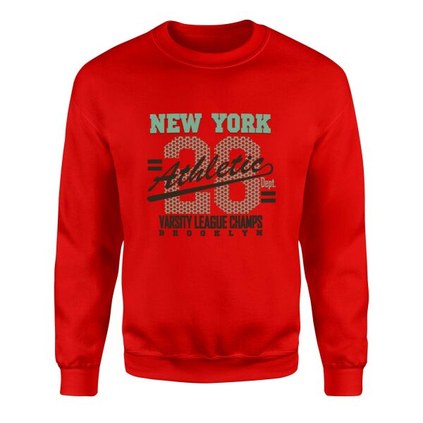NY Athletic Sweatshirt XL - Kırmızı