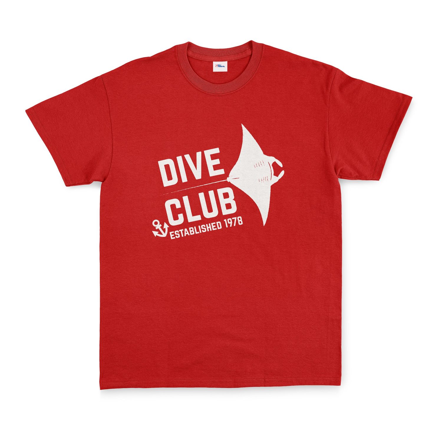 Dive Club Tişört L - Kırmızı