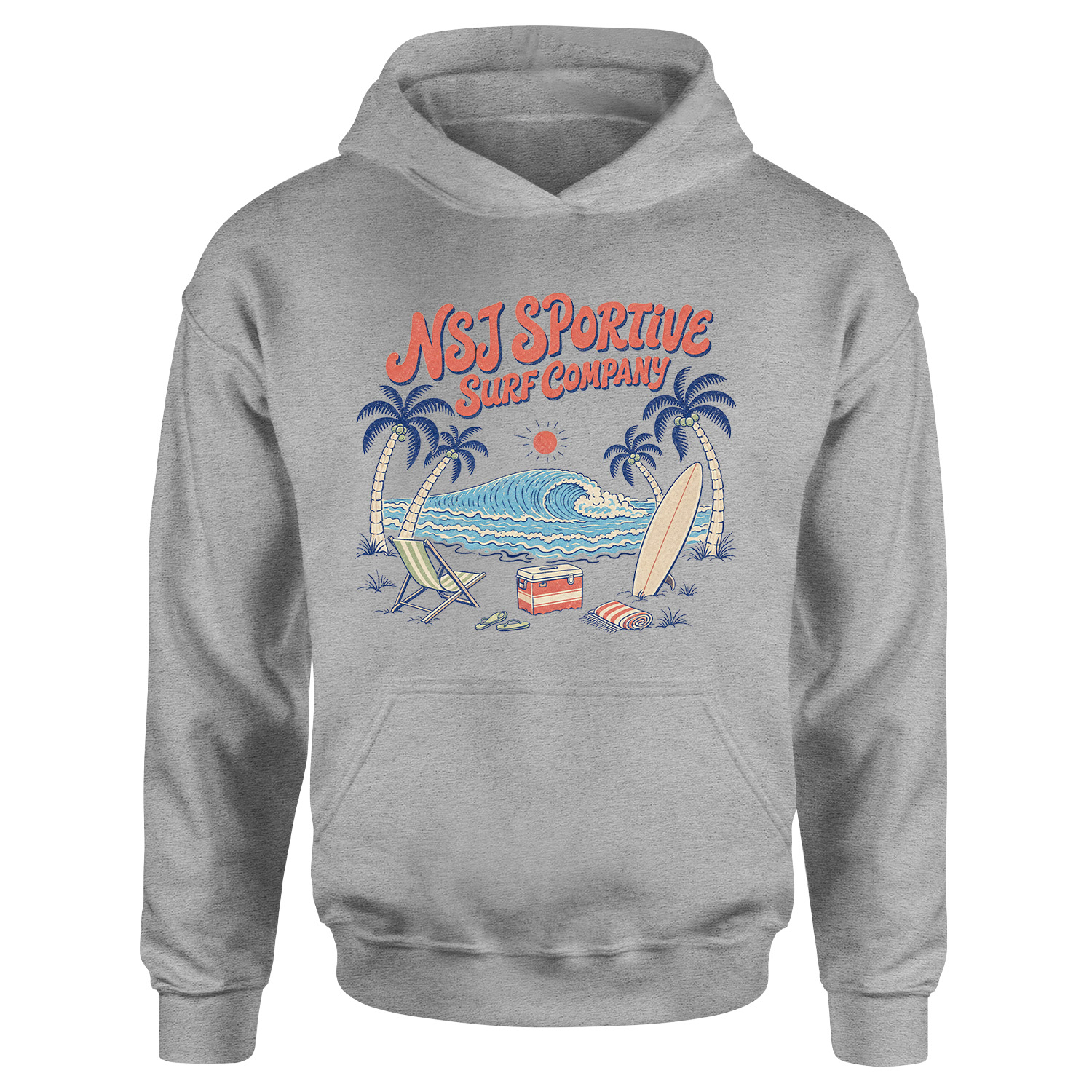NSJ Sportive Surf Company 2026 Hoodie M - Gri