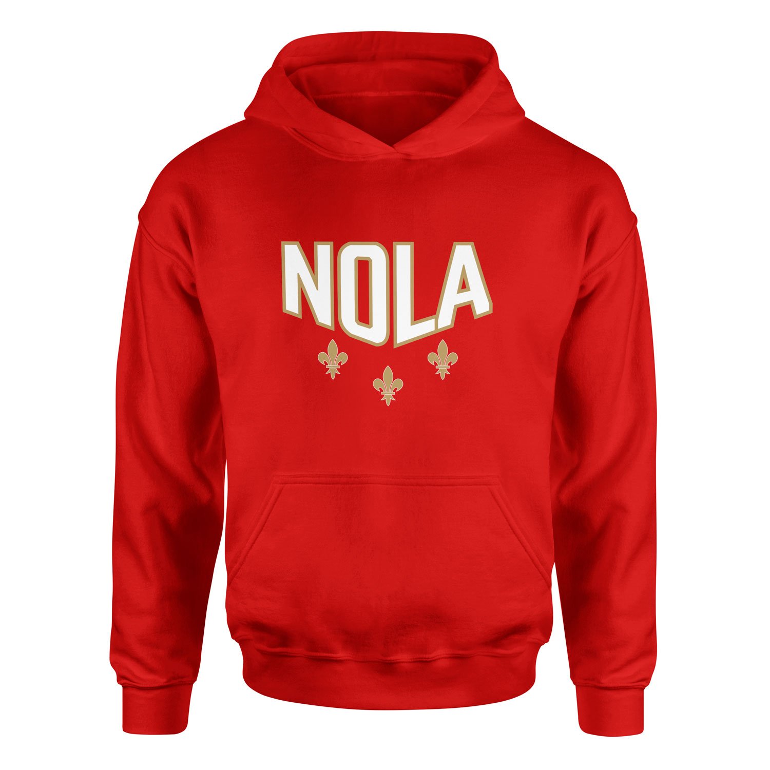 Fleur-de-lis New Orleans Hoodie S - Kırmızı