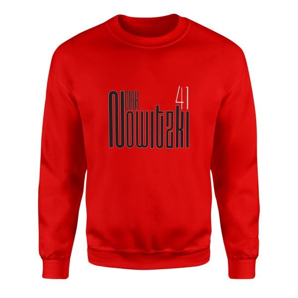 Dirk Nowitzki Sweatshirt M - Kırmızı