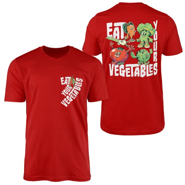 Eat Your Vegetables Tişört XL - Kırmızı