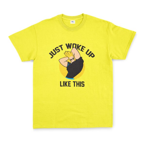 Just Woke Up Like This | Johnny Bravo Tişört XXL - Sarı
