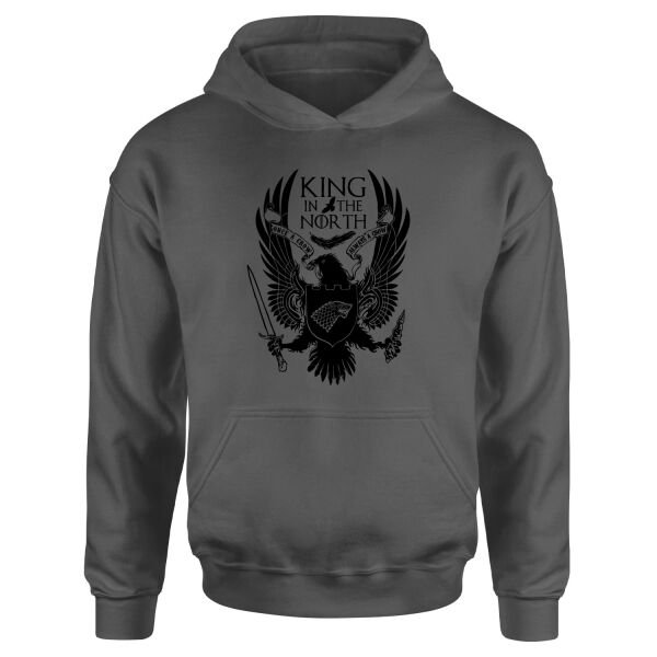 King in the North Hoodie M - Füme