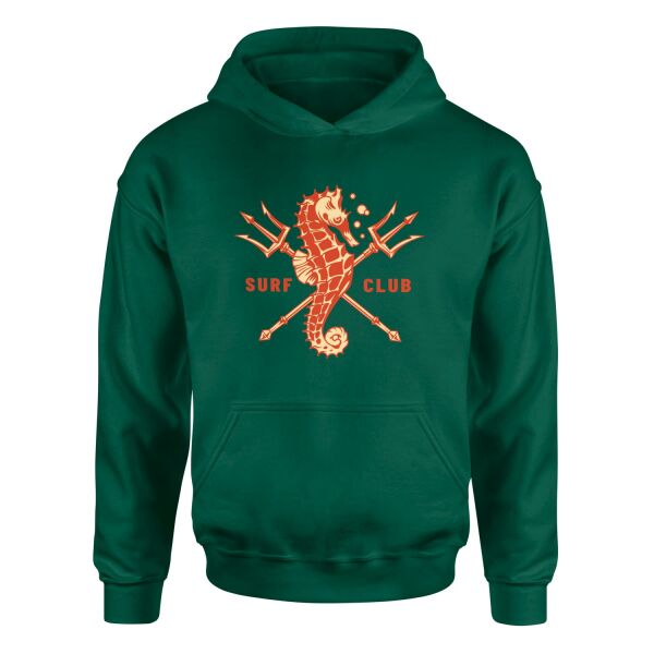 Sea Horse Surf Club Hoodie L - Nefti Yeşili