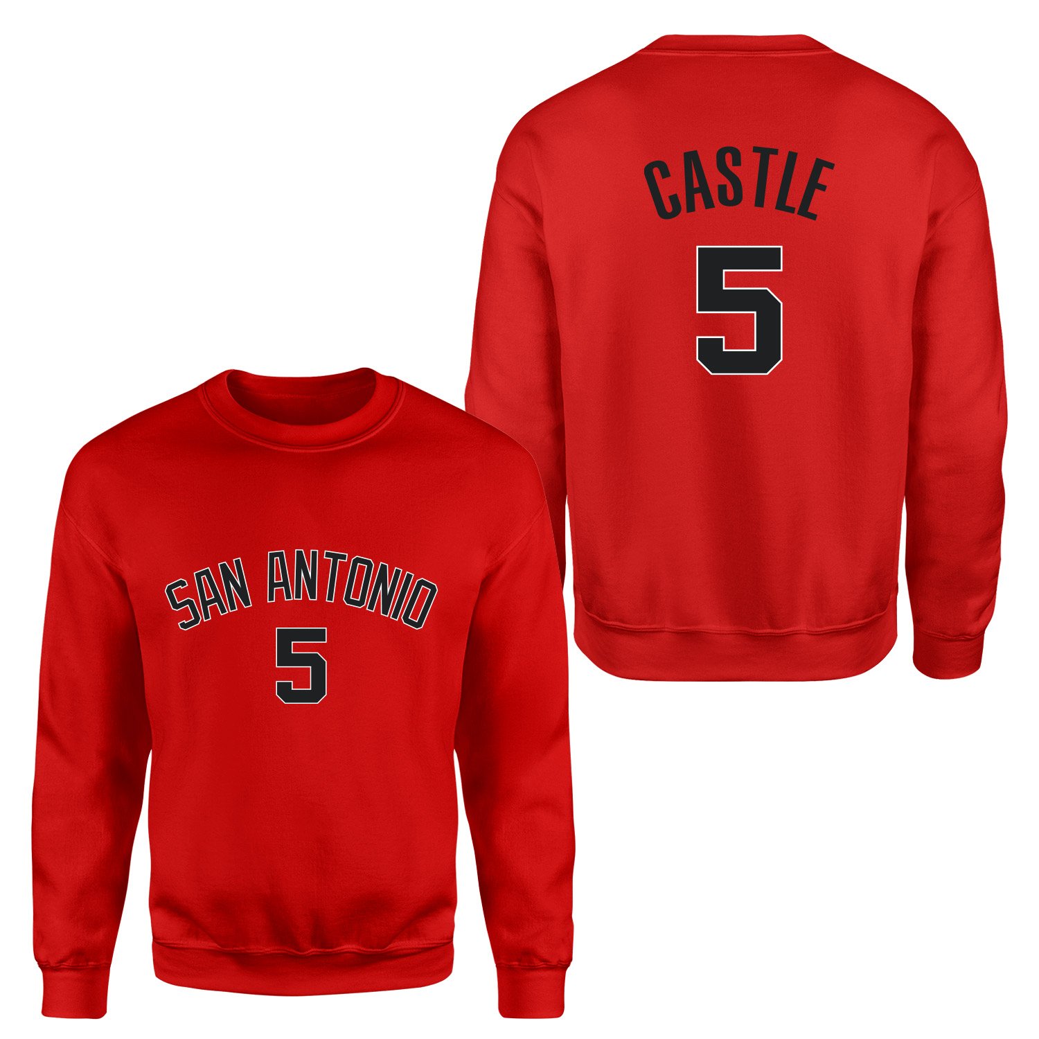 Stephon Castle San Antonio 5 Forma Sweatshirt L - Kırmızı