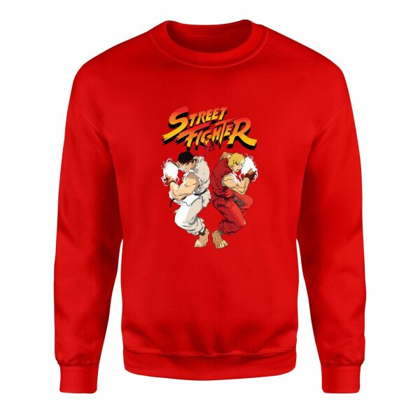 Street Fighter Sweatshirt XXL - Kırmızı