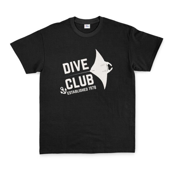 Dive Club Tişört L - Siyah