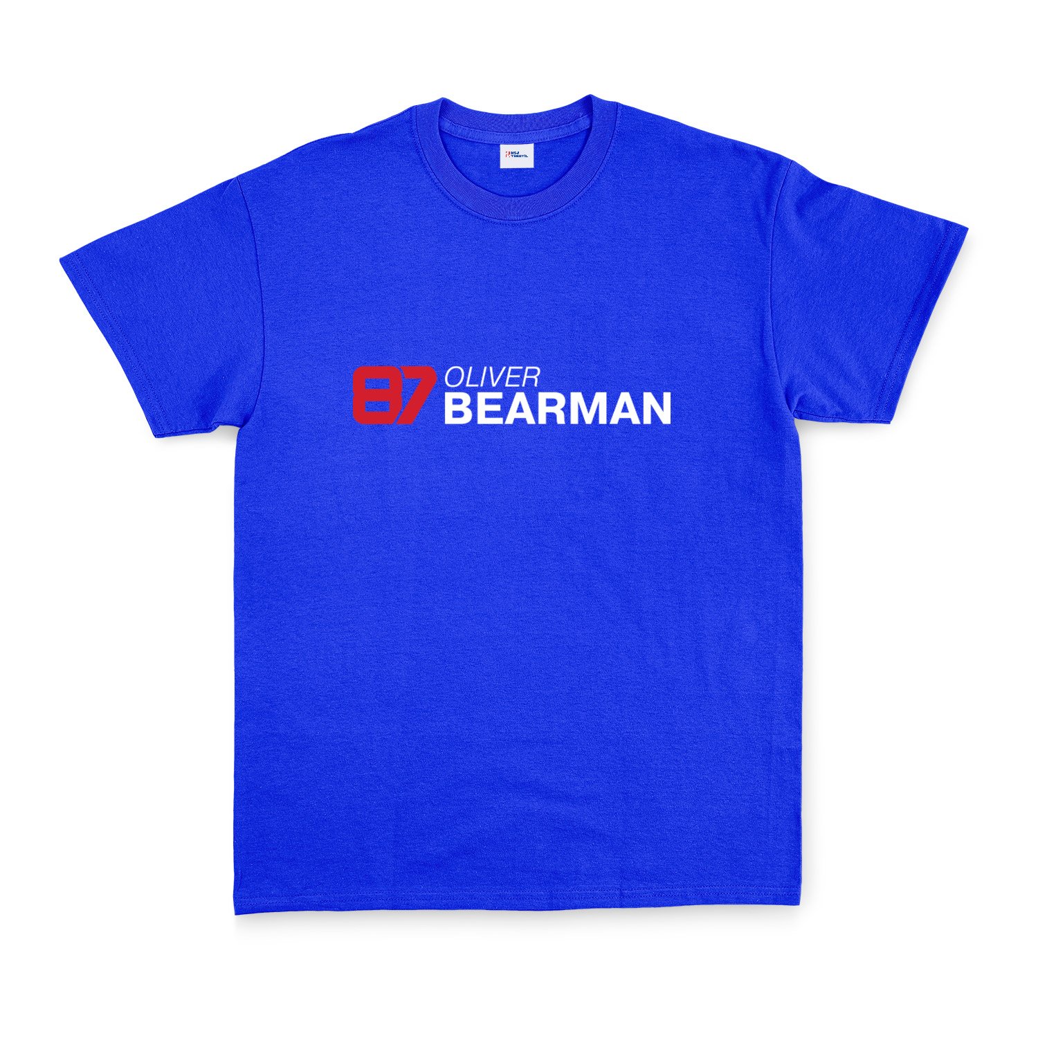 Oliver Bearman 87 Tişört XXL - Mavi