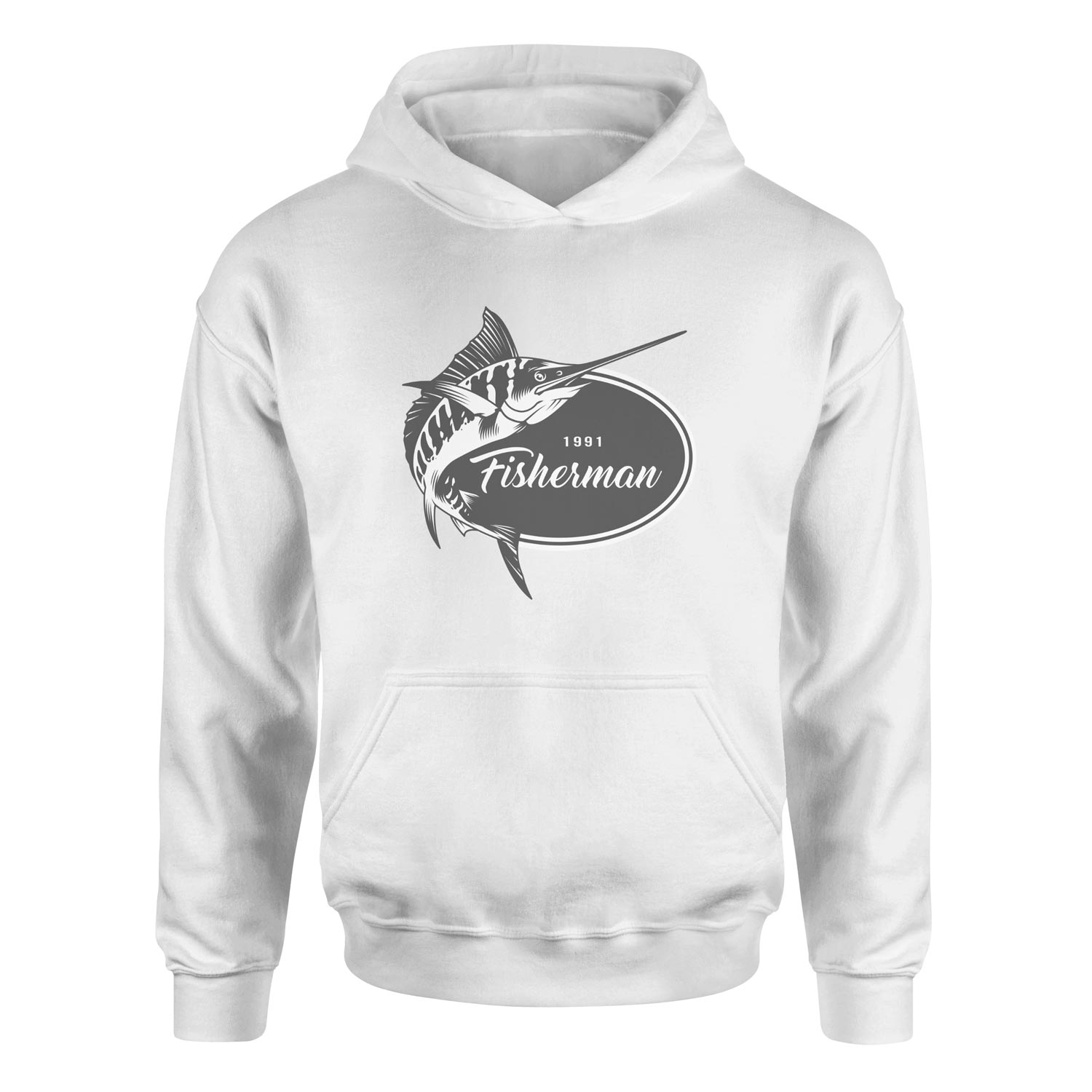 Fisherman 1991 Hoodie XXL - Beyaz