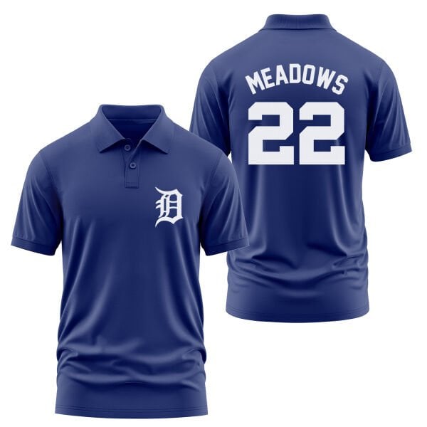 Parker Meadows 22 Detroit Tigers Jersey Polo Tişört