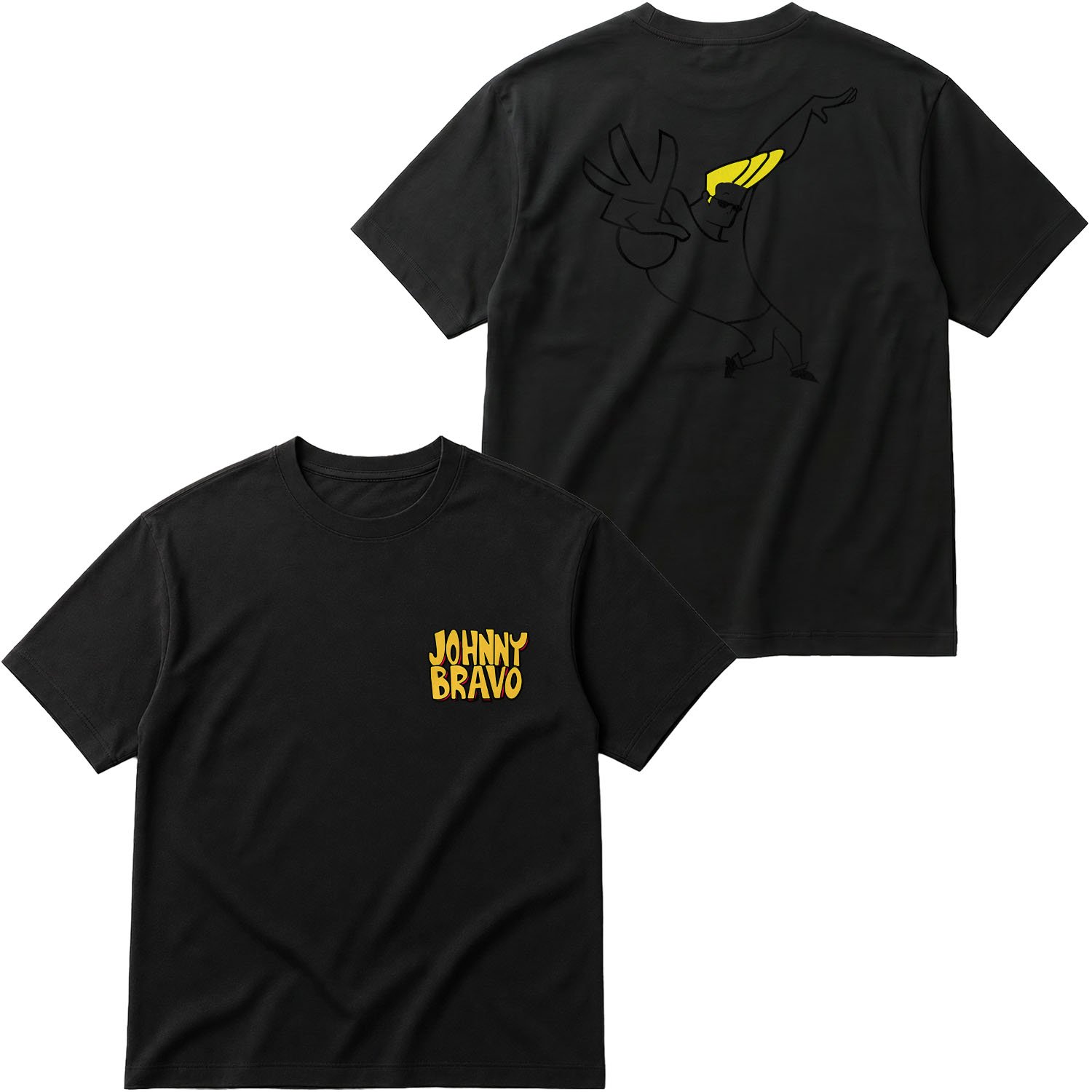 Man I’m Pretty | Johnny Bravo Oversize Tişört XL - Siyah