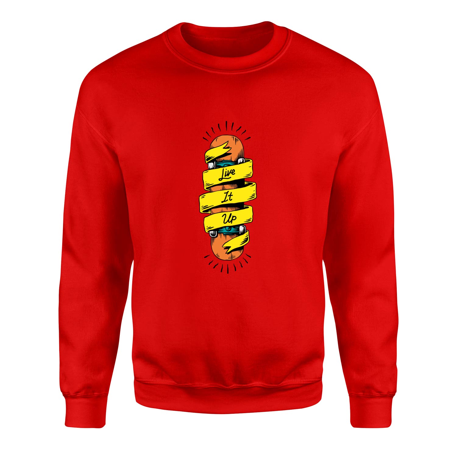 Live It Up Skates V1 Sweatshirt M - Kırmızı
