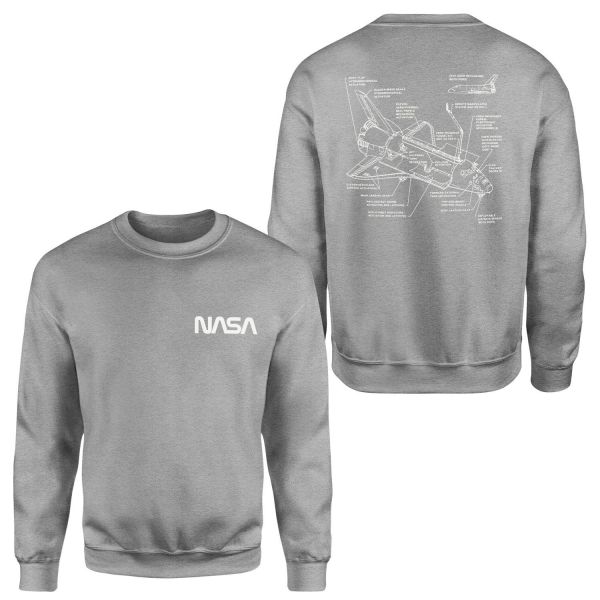 NASA Retro Mechanisms Graphic v1.0 Sweatshirt XL - Gri
