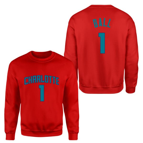 Lamelo Ball 1 Charlotte Forma Sweatshirt M - Kırmızı
