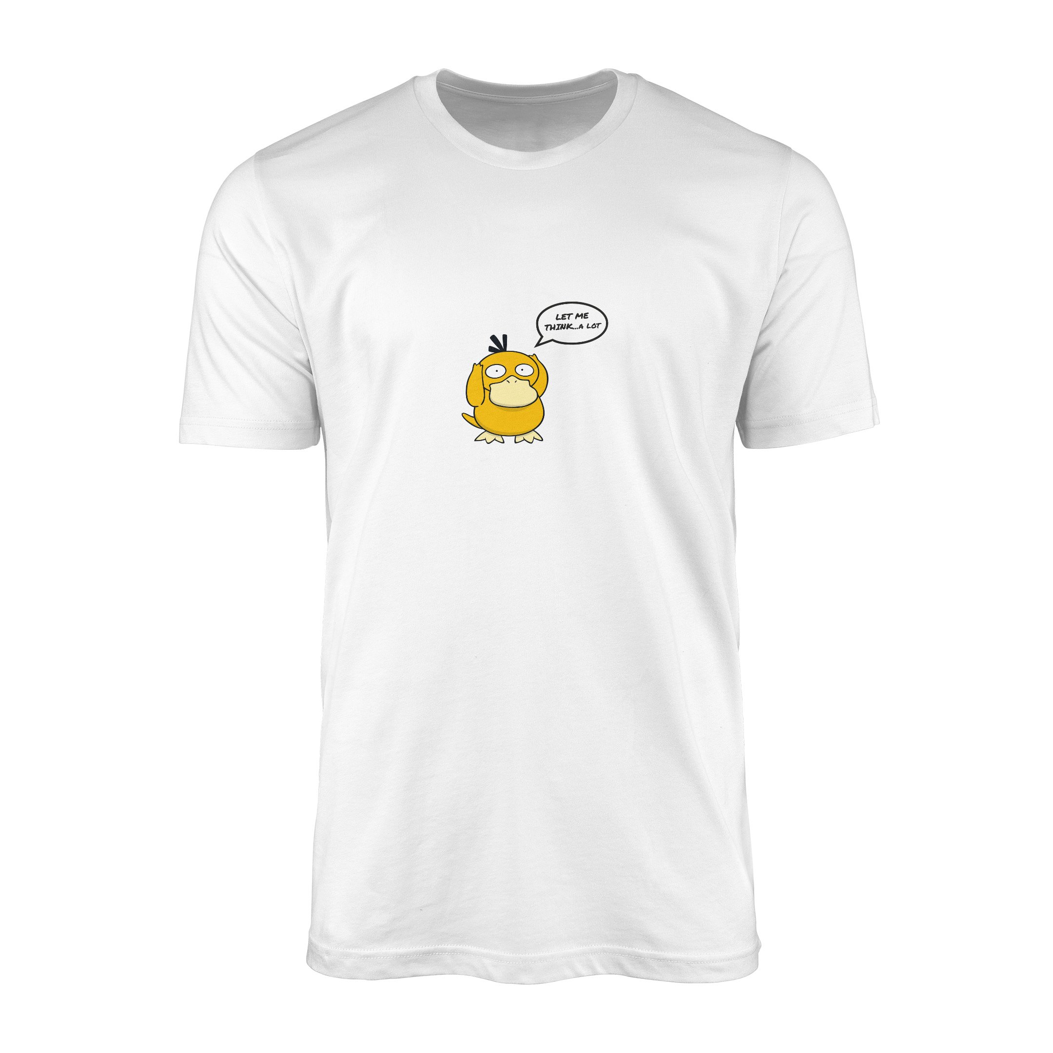 Let Me Think… A Lot | Psyduck Tişört M - Beyaz