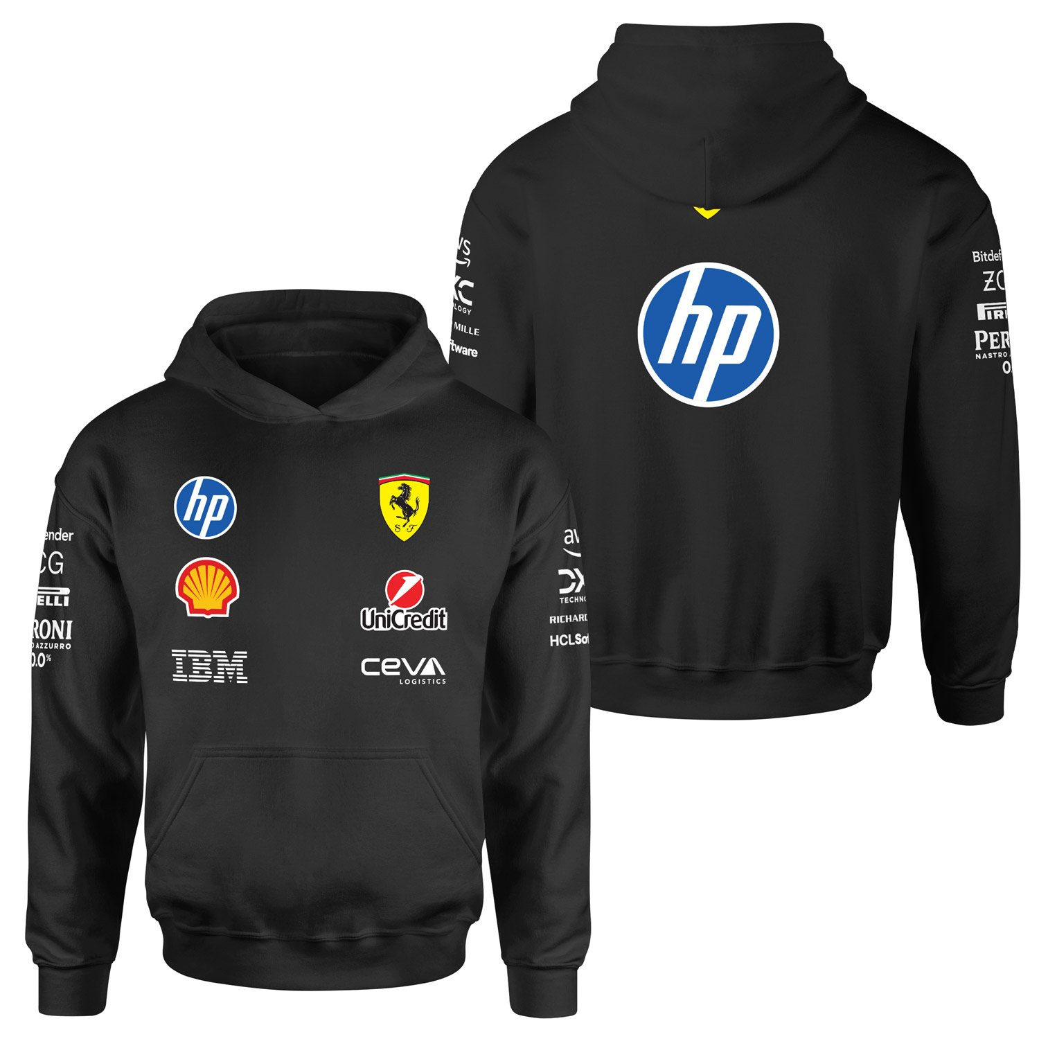 Scuderia Ferrari Teamline 2025 Hoodie XXL - Siyah