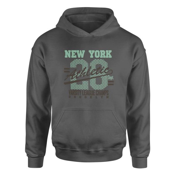 NY Athletic Hoodie L - Füme