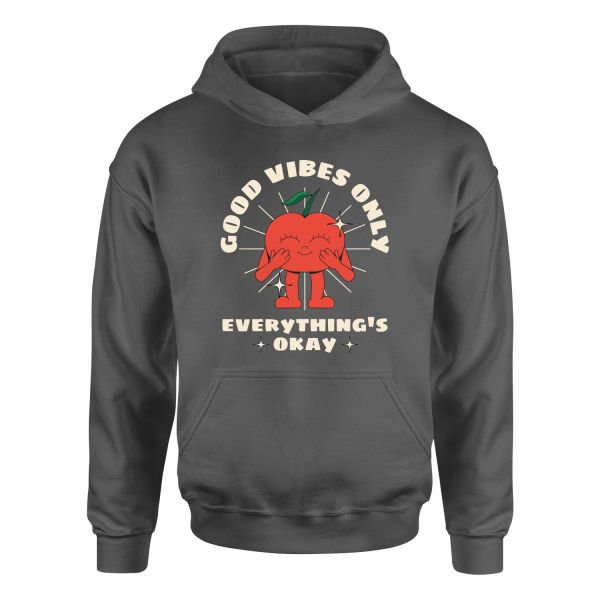 Good Vibes Only Hoodie M - Füme