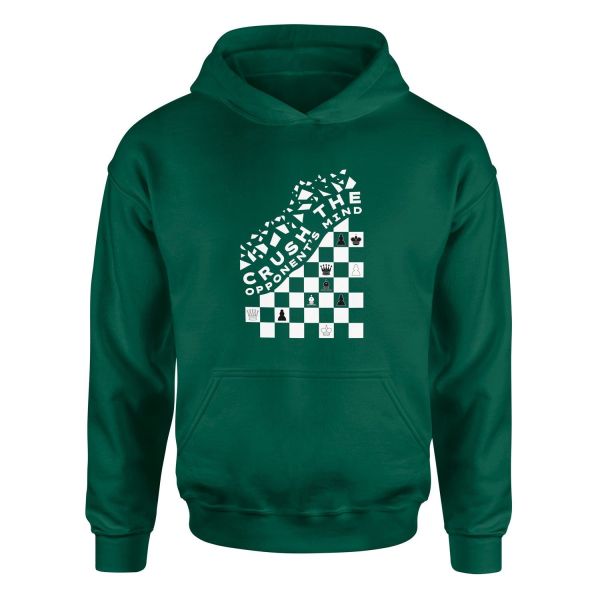 Crush the Opponents Mind Hoodie XL - Nefti Yeşili