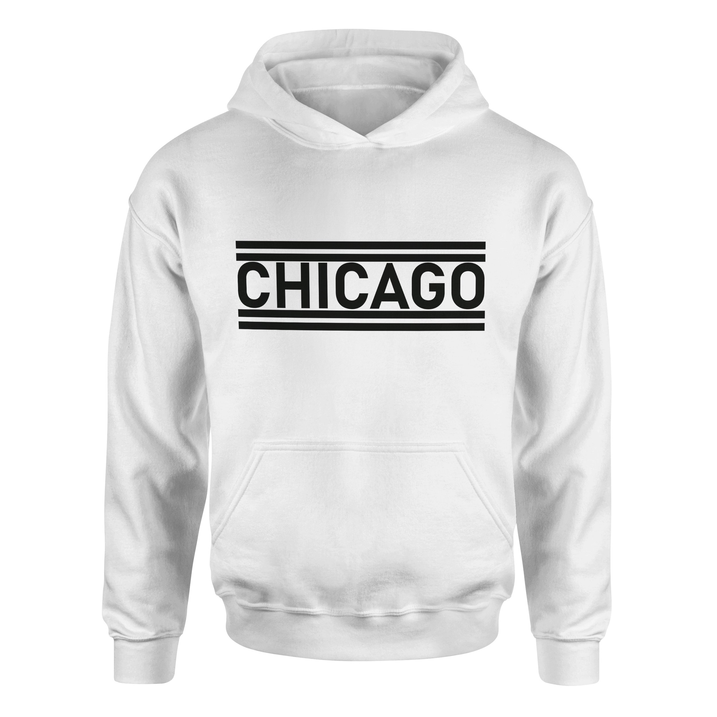 Chicago Lines Hoodie XXL - Beyaz