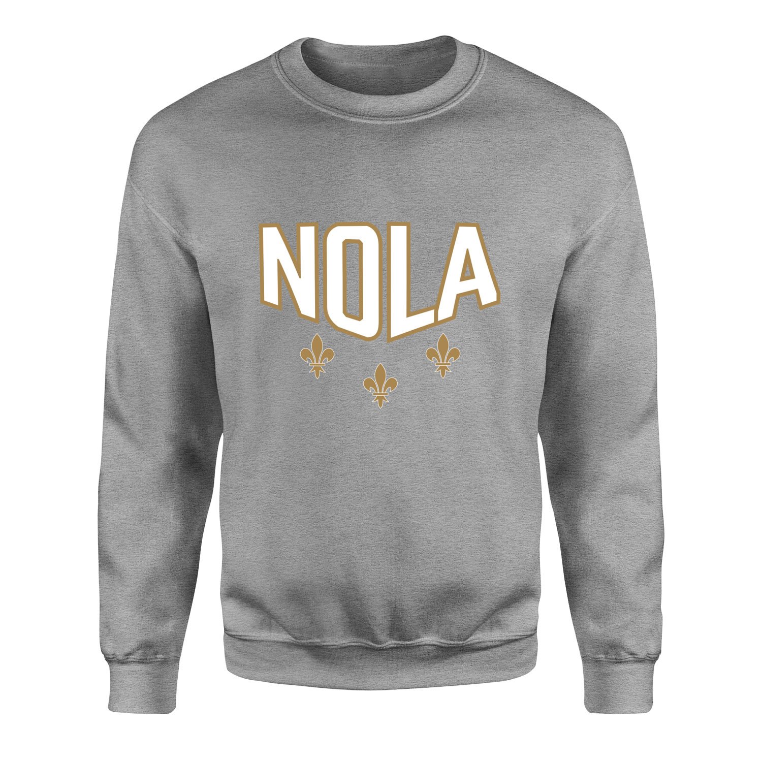 Fleur-de-lis New Orleans Sweatshirt S - Gri