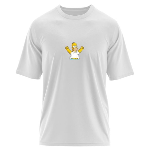Homer Simpson, Proud Simpson | The Simpsons Oversize Tişört M - Beyaz