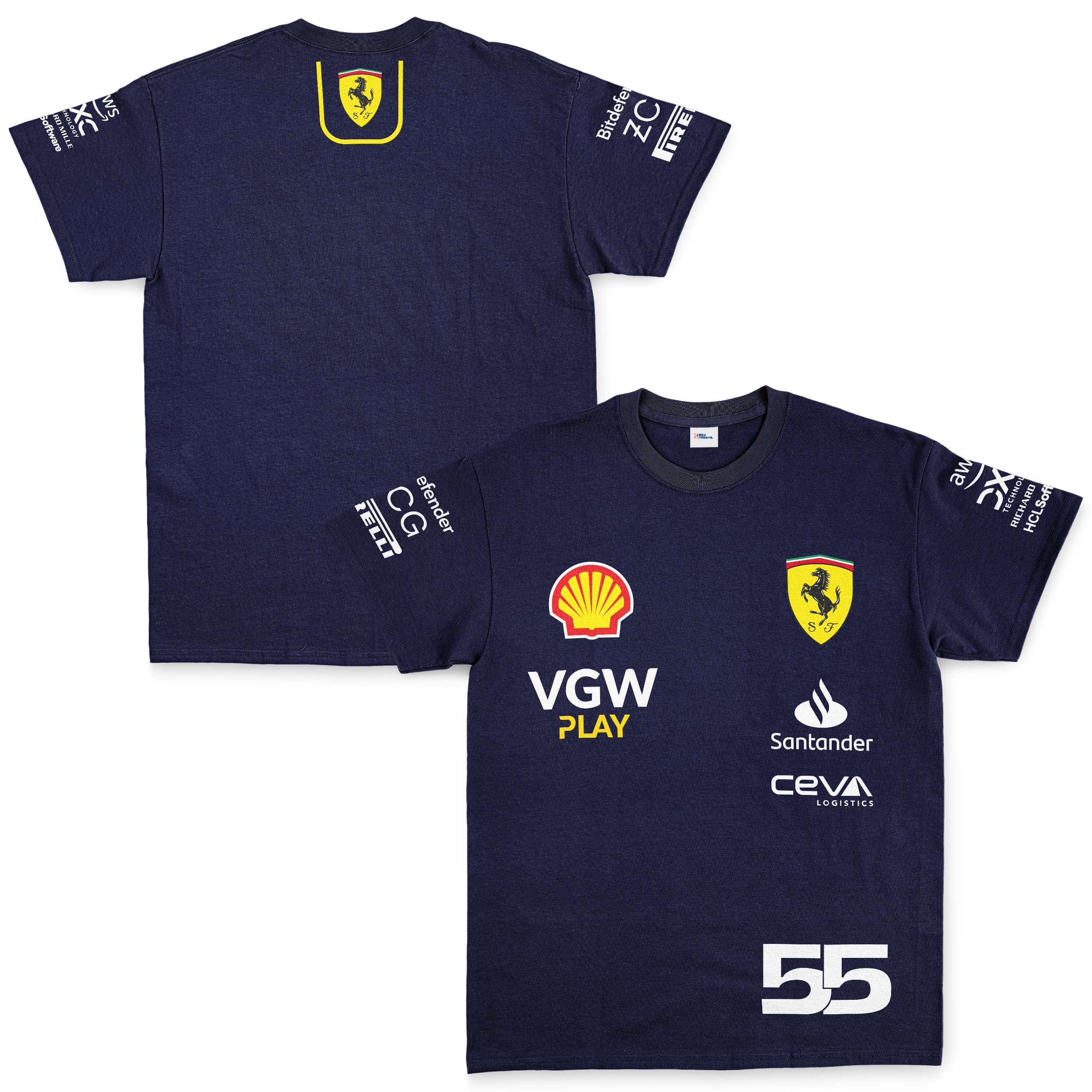 Scuderia Ferrari 2024 Carlos Sainz 55 Driver Edition Tişört