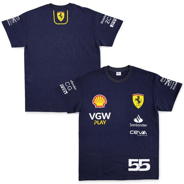 Scuderia Ferrari 2024 Carlos Sainz 55 Driver Edition Tişört