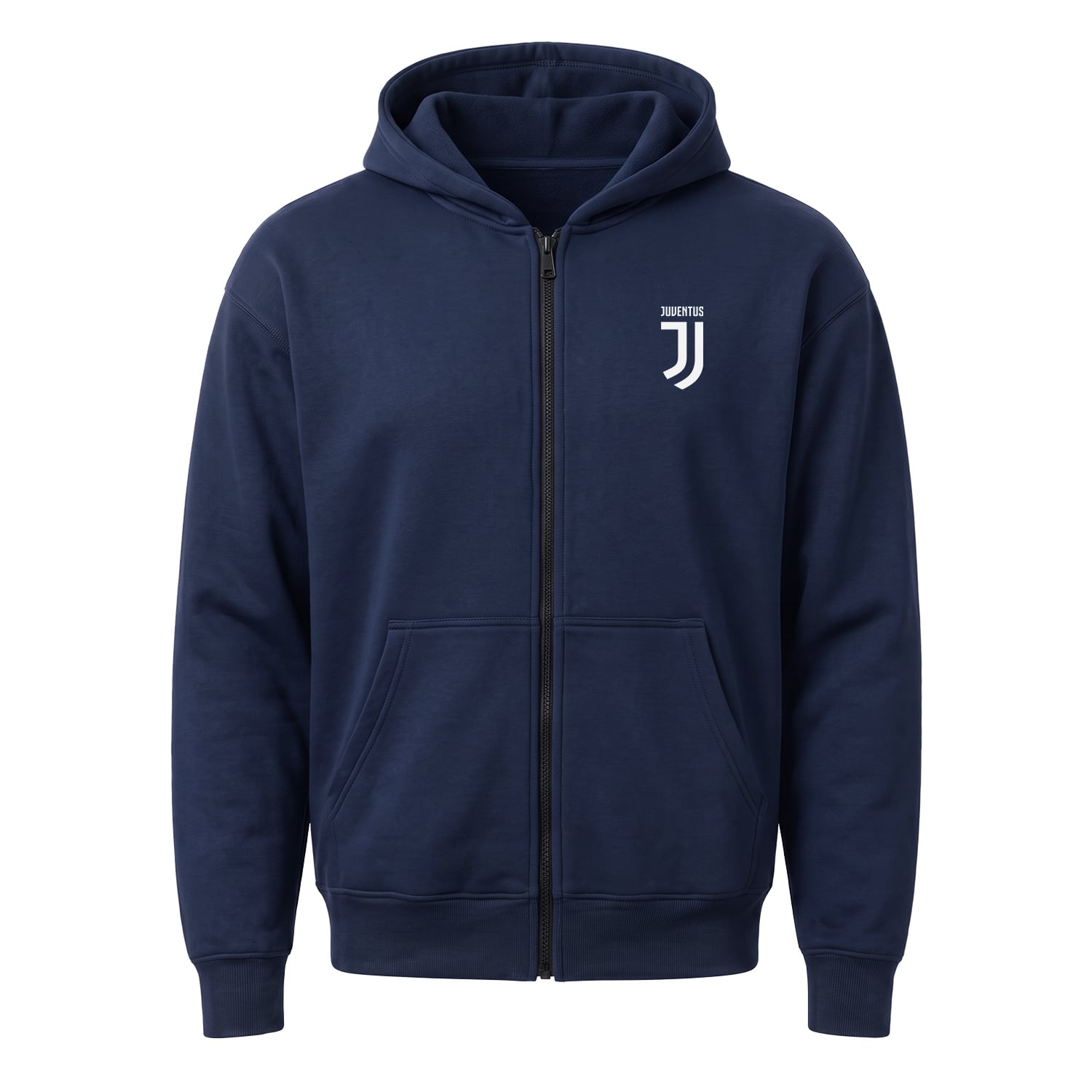 Juventus White Fermuarlı Kapüşonlu Sweatshirt