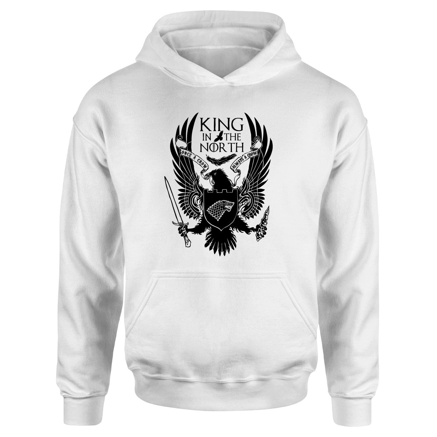 King in the North Hoodie XL - Beyaz