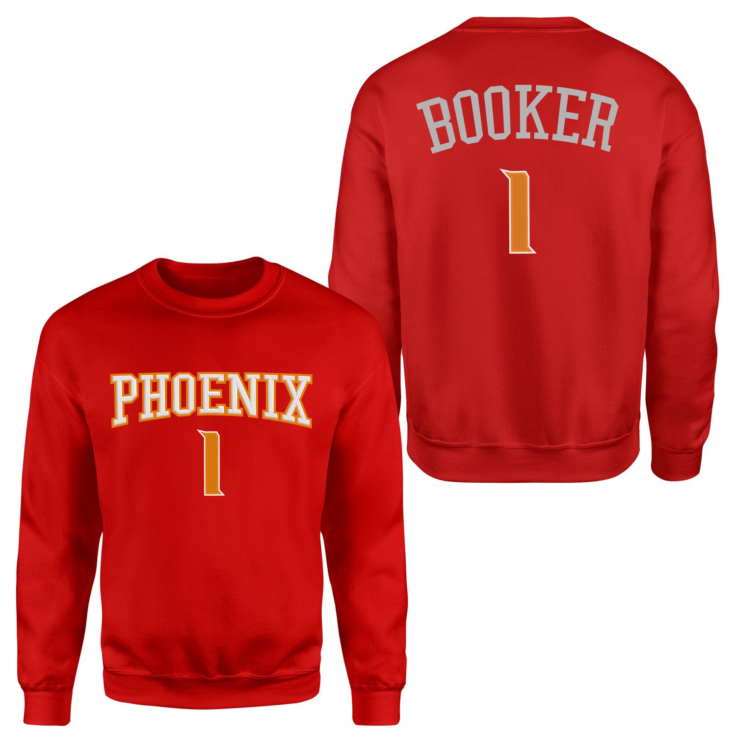 Devin Booker Phoenix Forma Sweatshirt XXL - Kırmızı