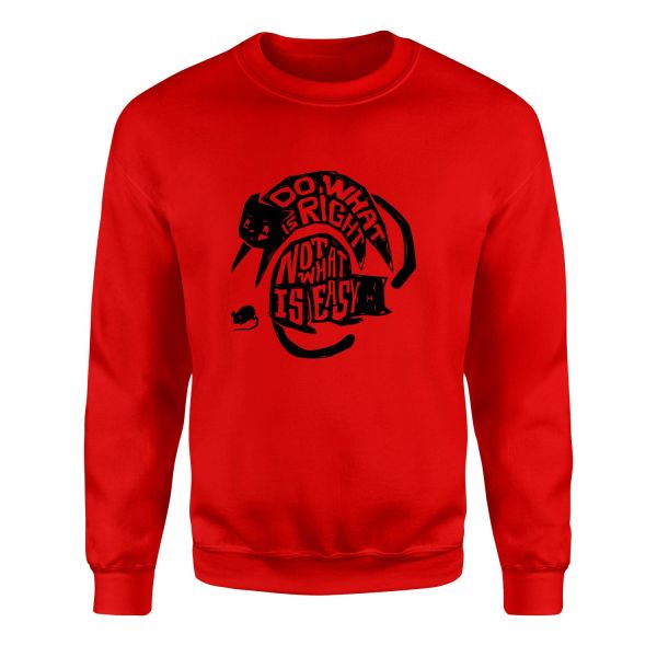 Do what is right, not what is easy Sweatshirt M - Kırmızı