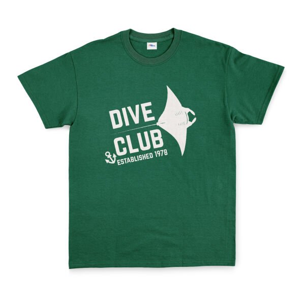 Dive Club Tişört XL - Nefti Yeşili
